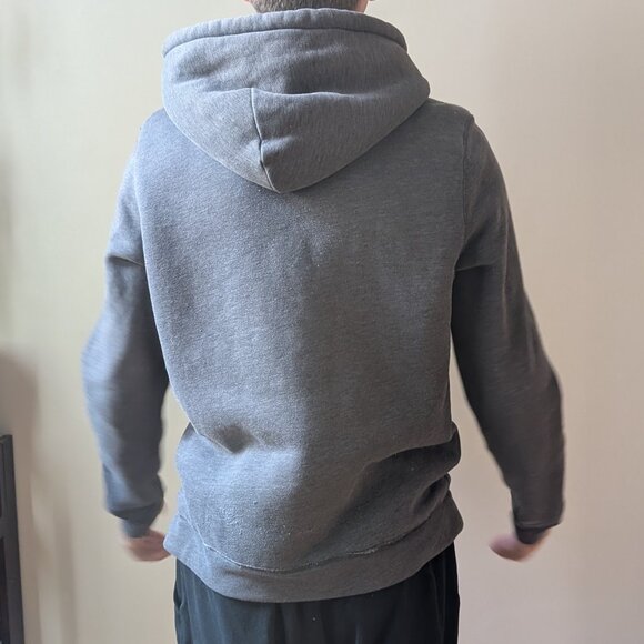 Hollister Men’s Jersey Fleece Lined Zip Up Hoodie Jacket Gray Long Sleeve Soft - Picture 4 of 10